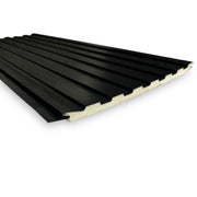 Siding Exterior Negro de 6 Ranuras